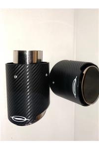 Akrapovic Opel Logolu Egzoz Ucu Karbon Kaplama Paslanmaz Krom Egzoz Ucu