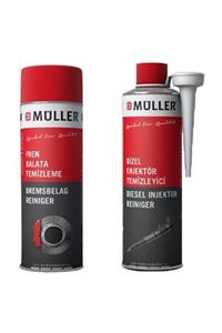 Müller Fren, Balata Spreyi 500ml + Müller Enjektör Temizleme Dizel Yakıt Katkısı 300 ml Set