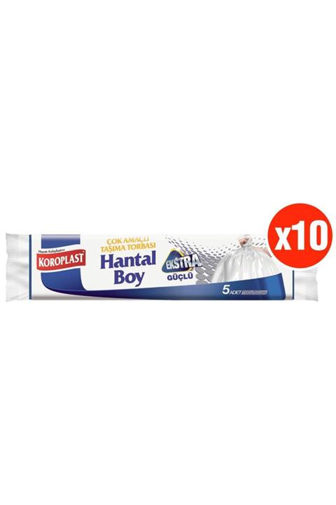 Koroplast Ekstra Güçlü Hantal Boy 5li Çok Amaçlı Taşıma Torbası X 10 Paket (100*150 Cm)