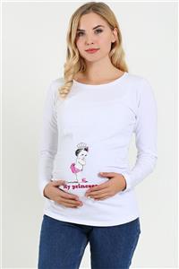 Gör&Sin Prenses Bebek Baskılı Hamile T-shirt 7750