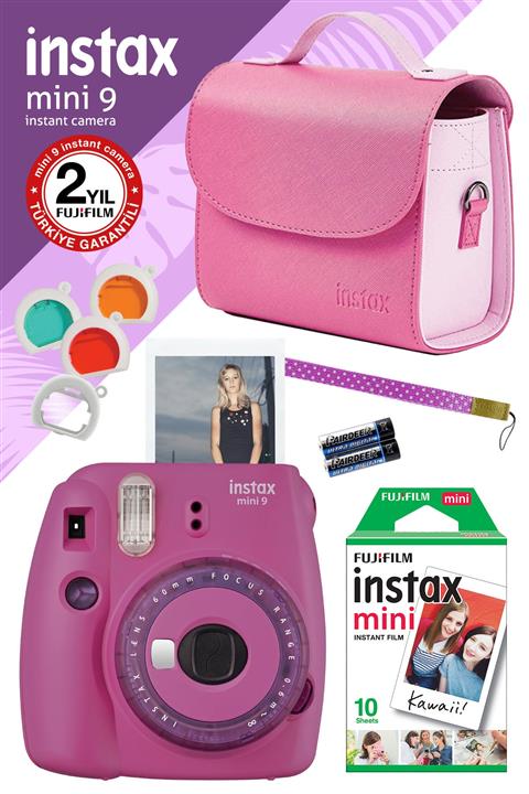 Fujifilm instax mini 9 Mor Fotoğraf Makinesi ve Hediye Seti 4