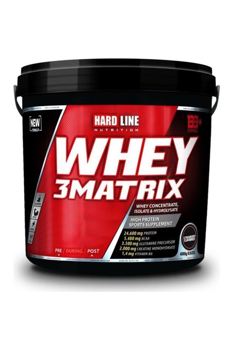 Hardline Whey 3matrix 4000 gr - Çilek Aromalı