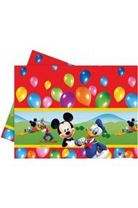 Parti dolabı Mickey Mouse Lisanslı Masa Örtüsü 120x180