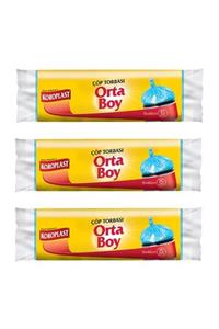 Koroplast Güçlü Orta Boy 15li Çöp Torbası X 3 Paket 55*60 Cm