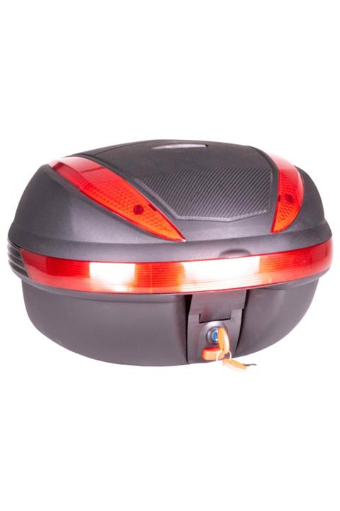 AnkaShop Motosiklet Kurye Arka Topcase Çanta Reflektörlü Kilitli Motor Çantası Bagaj Hacim 33lt