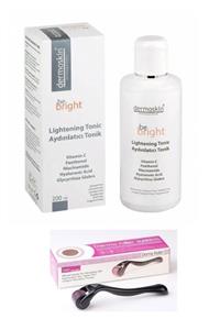 Dermoskin Be Bright Yüz Bakımı Lekeli Ciltlere Özel Aydınlatıcı Tonik 200 ml + Derma Roller