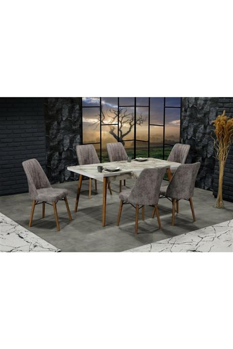 Hilalim Hilal Consept Acılabılır Kelebek Masa Takımı-6 Sandalye