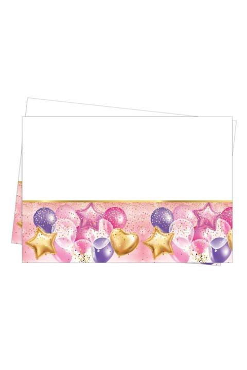 PartiPan Pembe Uçan Balonlar Masa Örtüsü