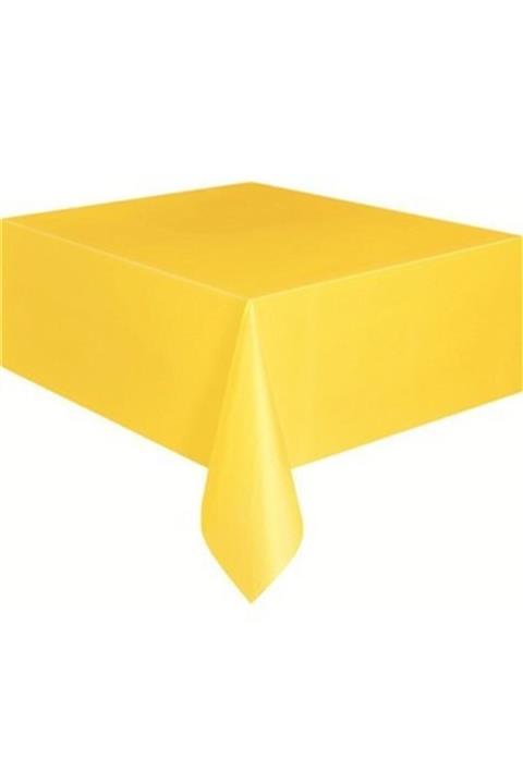 Deniz Yıldızı Sanat Sarı Plastik Kullan At Parti Masa Örtüsü