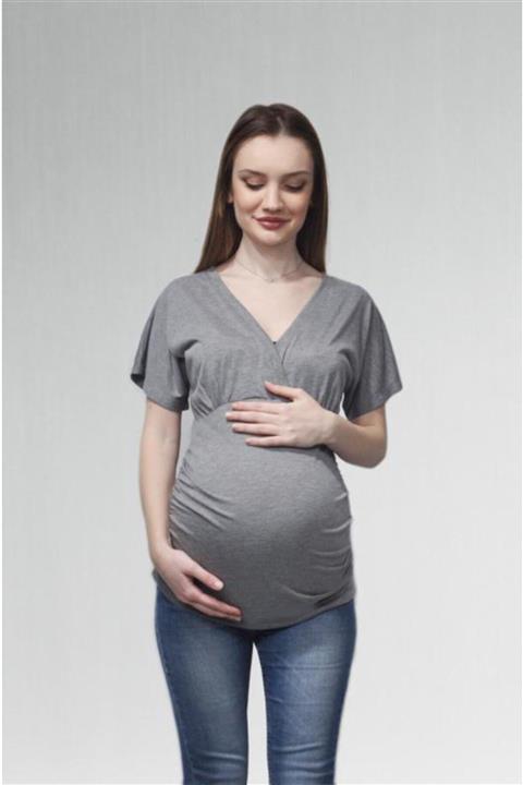 MERLİYN GİYİM Merliyn V Yaka Hamile Tshirt Mr-09