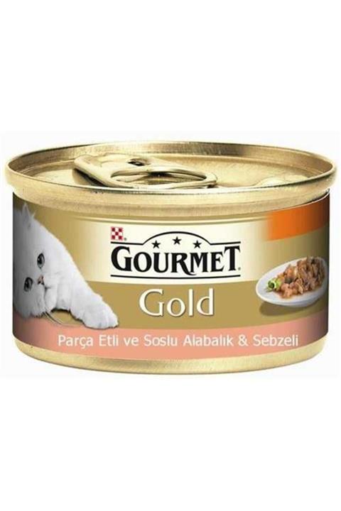 Purina Parça Etli Soslu Alabalık ve Sebzeli Kedi Konservesi 85 gr