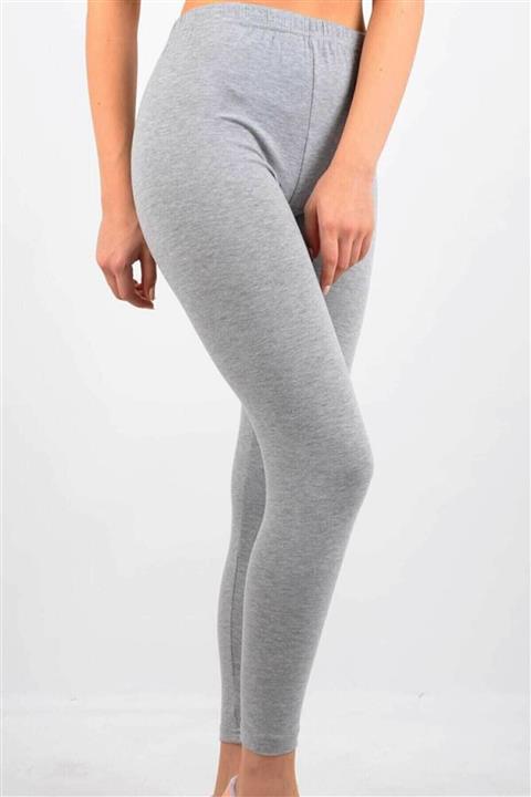 A&K ZÜMRA Soft Penye Pamuklu Gri Ribana Termal Tayt Tekli Paket