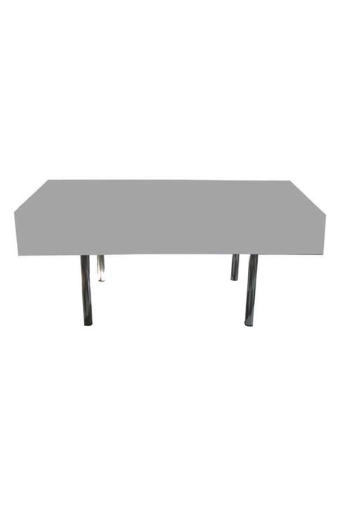 PARTİSERÜVENİ Masa Örtüsü Plastik Gümüş Renk 137*183 cm