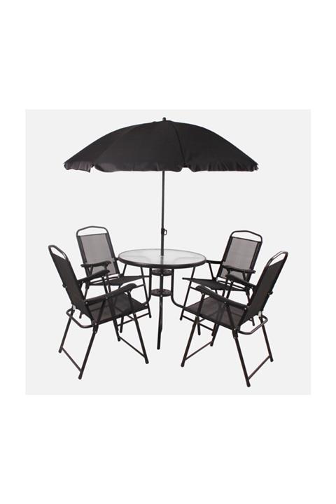 Sunfun Şemsiyeli Masa Ve Sandalye Seti