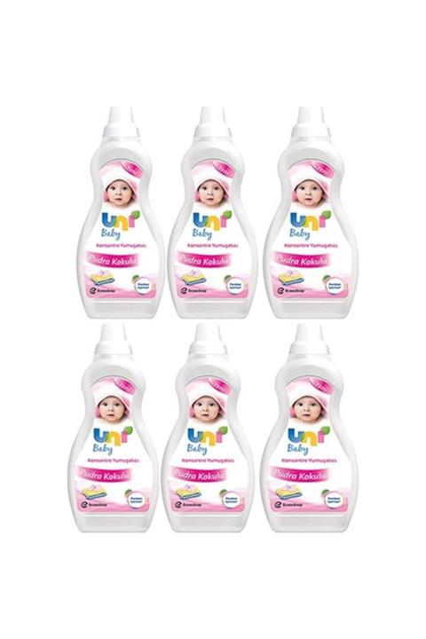 Uni Baby Konsantre Yumuşatıcı Pudra Kokulu 1200 Ml X 6 Adet