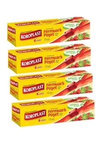 Koroplast Fermuarlı Baskılı Poşet Büyük Boy 26 X 28 Cm 4lü Paket