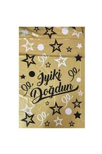 Dipak Gold Iyiki Doğdun Yazılı Tek Kullanımlık Plastik Masa Örtüsü 120×180