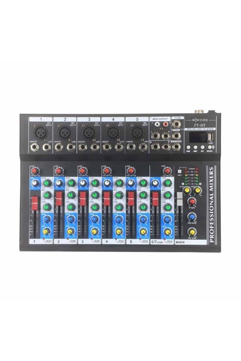 Nwork Anfi Mikser 7 Kanal 48w Aux/bt/usb/sd Anfi Deck F-7 Bt