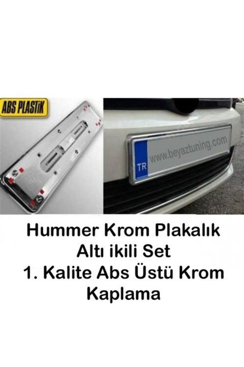 Universal Hummer Krom Plakalık Nikel Plaka Altı Ön-arka