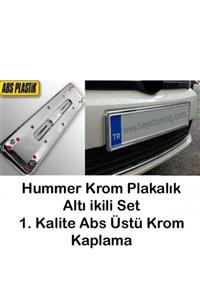 Universal Hummer Krom Plakalık Nikel Plaka Altı Ön-arka