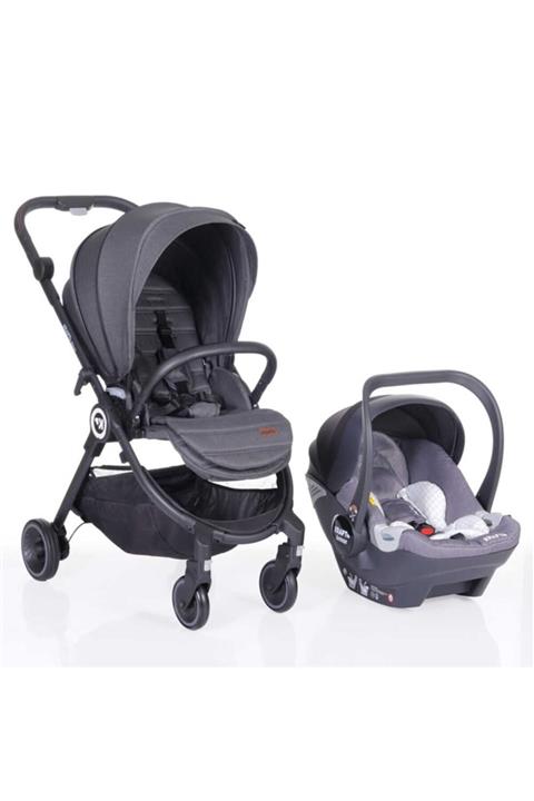 Kraft Onyx Travel Sistem Bebek Arabası Dark Grey