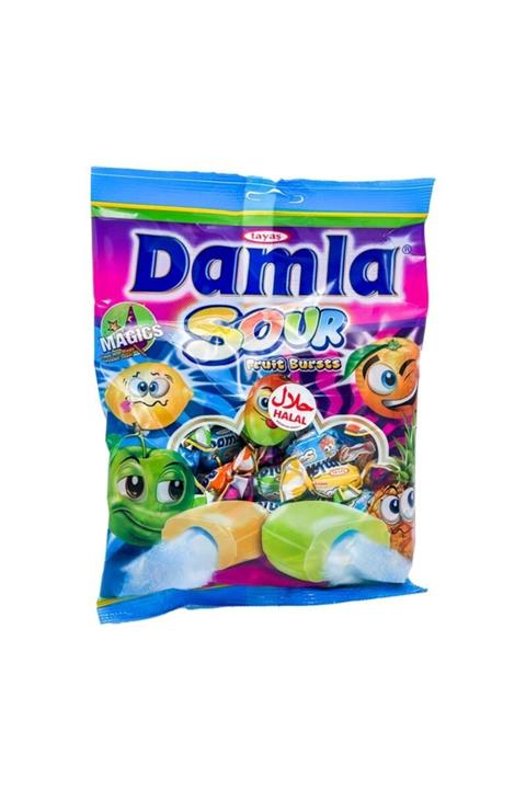 TAYAŞ Meyve Aromalı (ekşi) Toz Dolgulu Yumuşak Şekerleme 90 Gr.