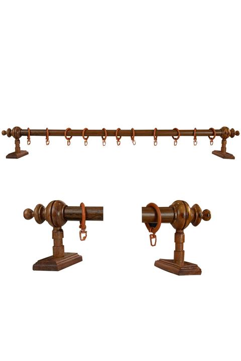 Perdejim Kiraz Raysız Ahşap Rustik Perde Askısı - Rustik Borusu 175 Cm