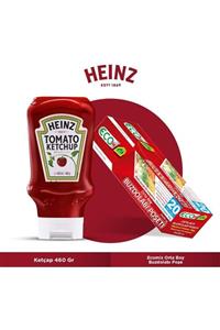 Heinz Ketçap 460 gr + Ecomix Orta Bot Buzdolabı Poşeti