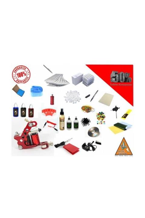BJNPOWERWIN Xl-289 Red Tattoo Dövme Makinası Seti Profesyonel