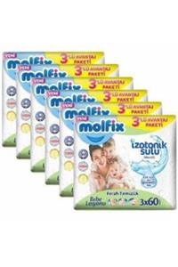 Molfix Izotonik Sulu Ferah Temizlik Islak Mendil 3x60'lı X 6 Adet