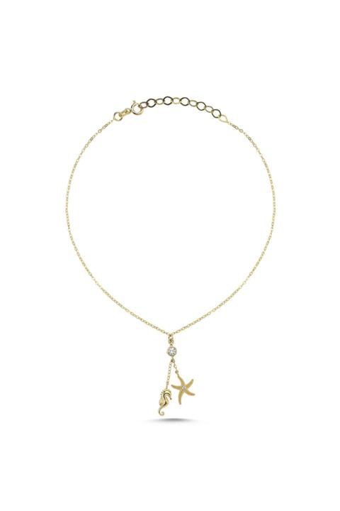 Sembol Gold Halhal Altın Bileklik Deniz Yıldızı & Atı