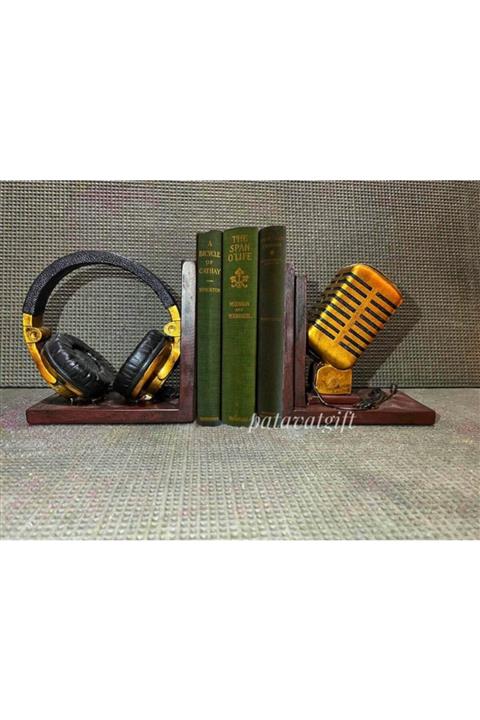 Patavat Mikrofon & Kulaklı Kitap Stoper Kitap Tutacağı