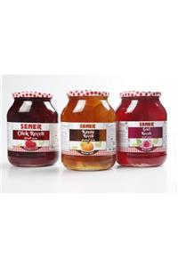 Şener 3 Adet 1100 Gr Çilek-gül-kayısı Reçeli