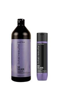 Matrix So Silver Gri-platin Ve Beyaz Saçlar Için Renk Koruyucu Mor Şampuan 1000 Ml + Krem 300 Ml