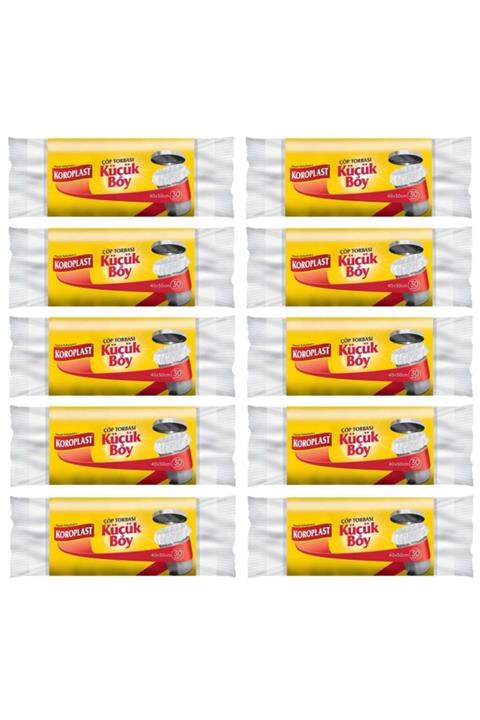 Koroplast Güçlü Küçük Boy 30lu Çöp Torbası X 10 Paket