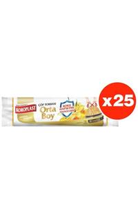 Koroplast Koku Hapsetme Vanilya Büzgülü Orta Boy 15li Çöp Torbası X 25 Paket (55x60 Cm)