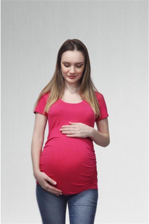 MERLİYN GİYİM Merliyn Kısa Kollu Yanı Büzgülü Hamile Tshirt Mr-28