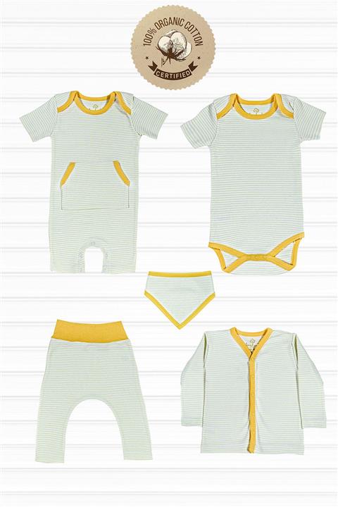 tinylamb %100 Pamuklu Lemonata Mıx Set 5 Parça 6-9 Aylık