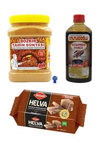 Belde Dere Kalaycıoğlu Kepeksiz Bozkır Tahin Dünyası 935 gr + Helsan Glikozsuz Kakaolu Helva 400 gr + Kalaycıoğ