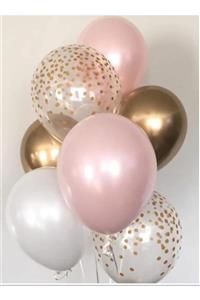 Ekin Süs Pembe Gold Balon Demeti