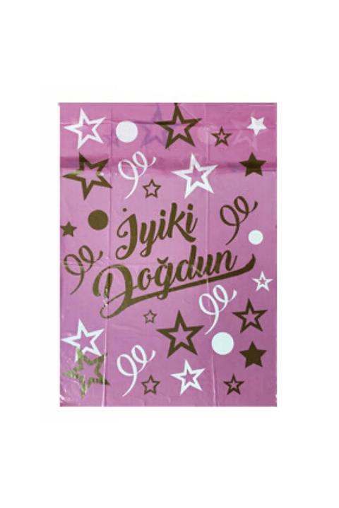 Hayaller Dükkanı MASA ÖRTÜSÜ İYİKİ DOĞDUN PEMBE 120X180 CM PK:1-