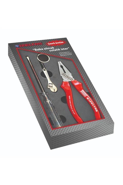 İzeltaş Pense Ve Kontrol Kalemi Seti (anahtarlık Hediyeli)