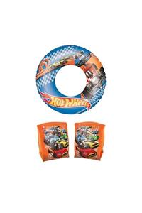 HOT WHEELS Lisanslı Deniz Ve Havuz Çocuk Can Simidi Ve Kolluk Yüzme Seti