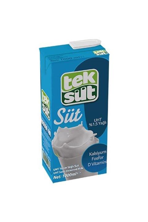 Teksüt Yarım Yağlı Süt 1 lt