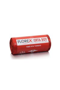 Florex Orta Boy Tıbbi Atık Çöp Poşeti 55 X 60 cm 1 Rulo