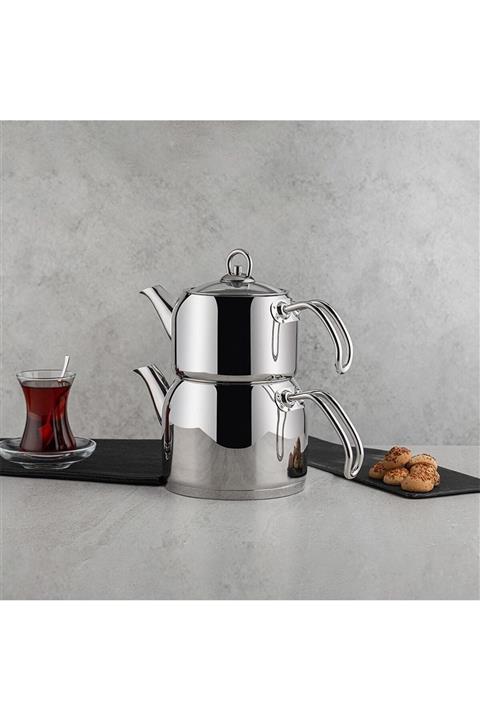 Nehir Modern Mini Çelik Çaydanlık Takımı 29005