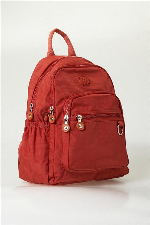 MEGA Krinkıl Kumaş Sırt Çantası Kiremit Renk