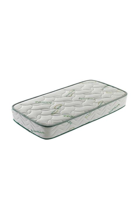 POOLY 90x190 Ortopedik Yaylı Yatak Bambu 90*190 16cm Soft Ortopedik Bambu Tek Kişilik Yaylı Yatak