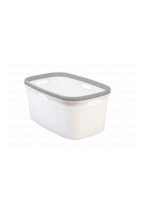 Motek Gri Beyaz Çamaşır Sepeti Selesi