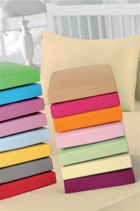 Taç Çift Kişilik Ranforce Fitted Çarşaf Set Kırmızı